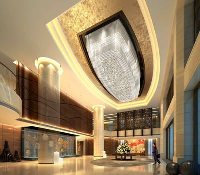 商務(wù)酒店大堂吊頂效果圖設(shè)計(jì) 營(yíng)造專(zhuān)業(yè)與溫馨兼具的空間氛圍