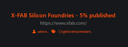 Maze勒索軟件攻擊晶圓代工龍頭X-FAB，全球供應鏈與網絡安全警鐘再鳴